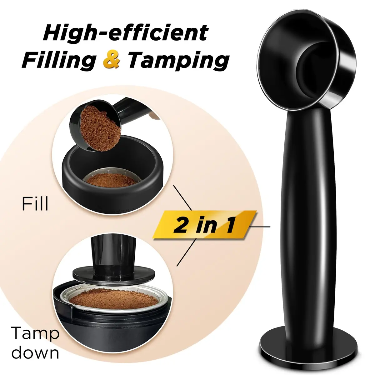 CAPMESSO Reusable Refill Kit for Nespresso Vertuo Pods with Fast Sealing & 50 Aluminum Lids (52 Total Pieces) - view 5