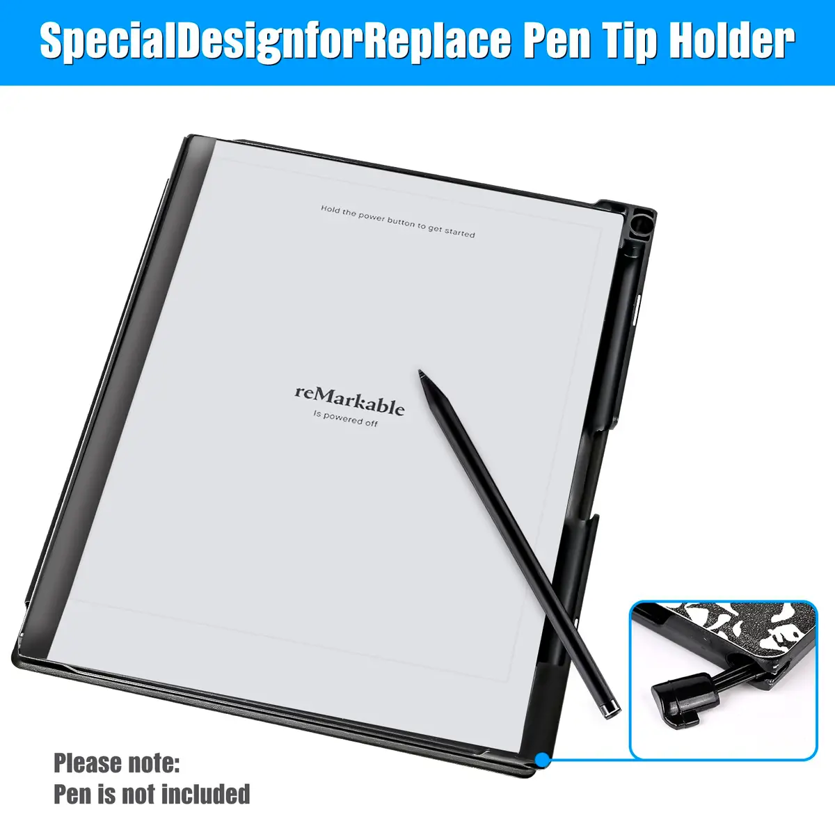 QIOFEARTH Case for Remarkable 2 Paper Tablet 10.3" 2020 Released | Slim Lightweight & Hard Back Shell with Pen Holder - view 5