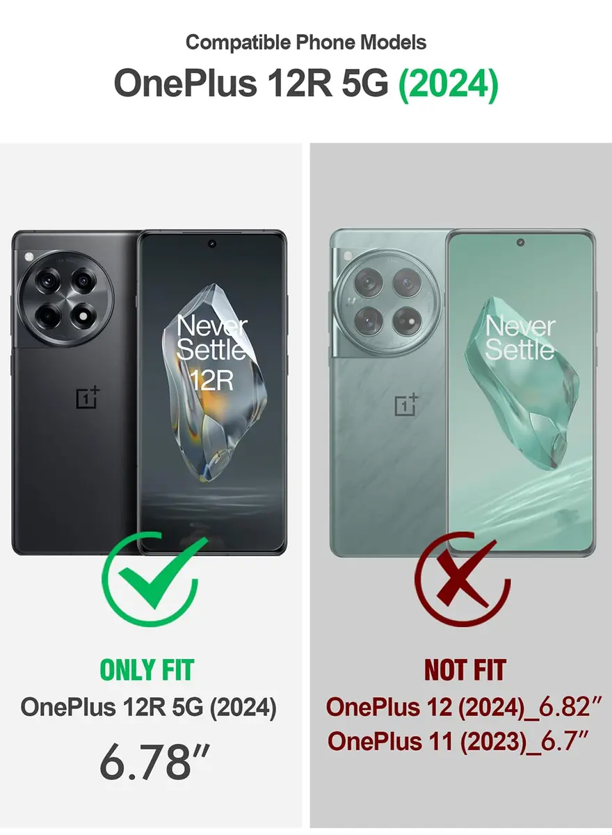 Poetic Revolution Case for OnePlus 12R 5G (2024) with Screen Protector & Kickstand | 20FT Drop Tested, Light Pink - view 2