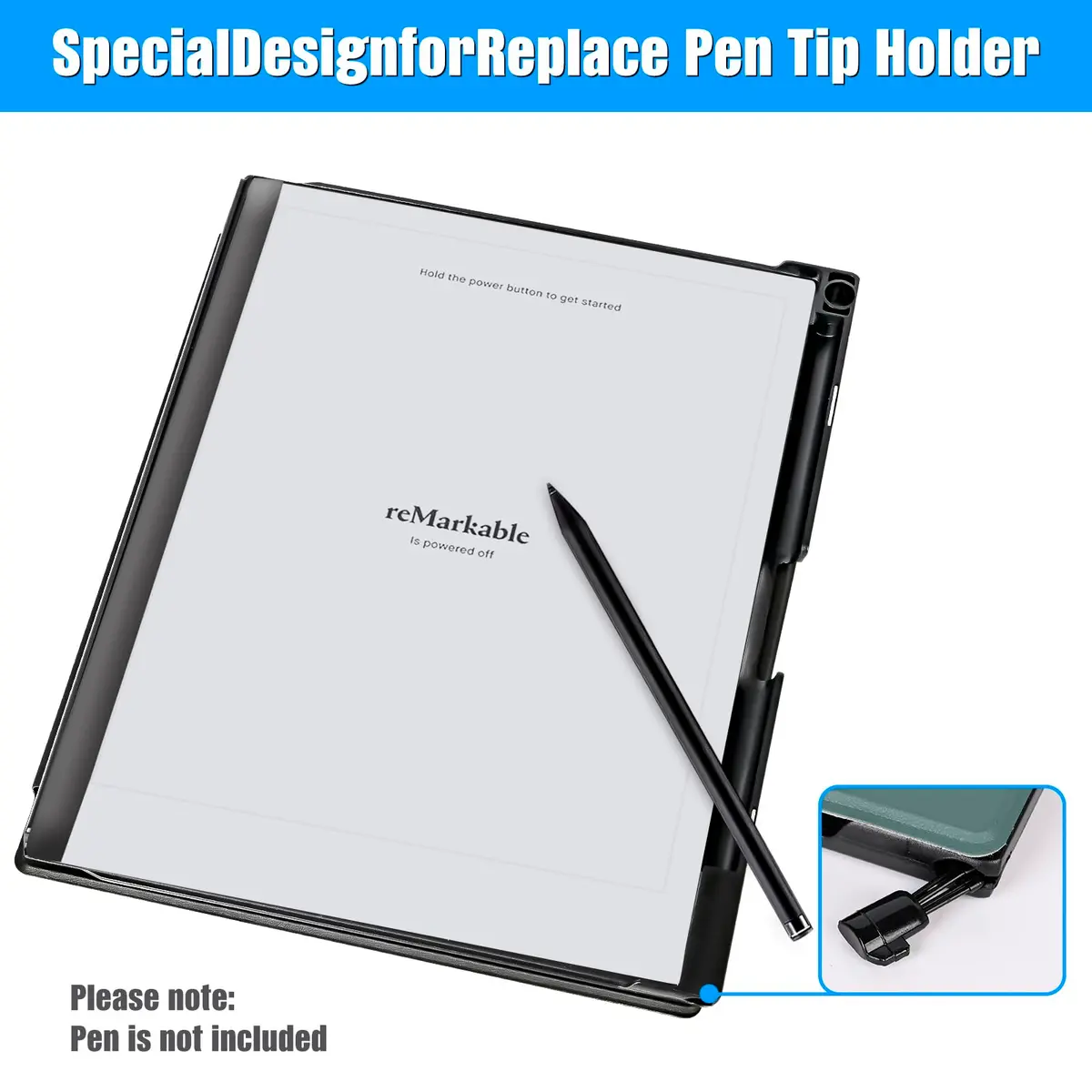 QIOFEARTH Case for Remarkable 2 Paper Tablet 10.3" 2020 | Slim Protective Cover with Pen Holder - view 5