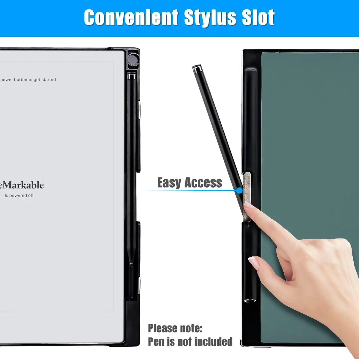 QIOFEARTH Case for Remarkable 2 Paper Tablet 10.3" 2020 | Slim Protective Cover with Pen Holder - view 6