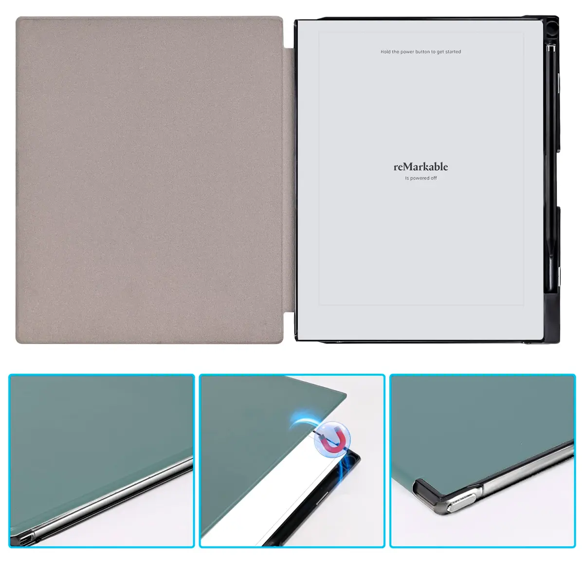 QIOFEARTH Case for Remarkable 2 Paper Tablet 10.3" 2020 | Slim Protective Cover with Pen Holder - view 3