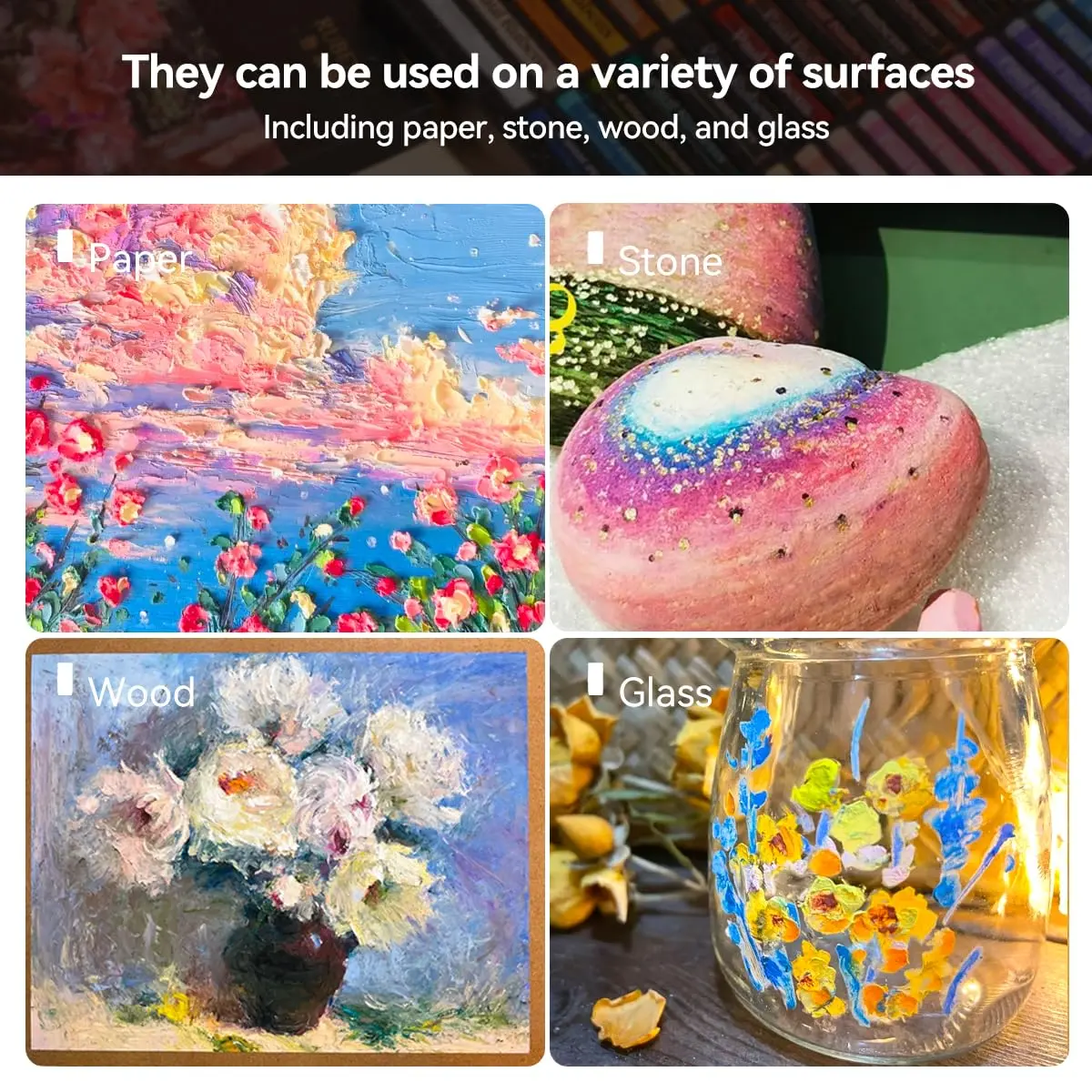 Paul Rubens Oil Pastels for Artists, 72 Floral Colors Soft Oil Pastel Set | Vibrant and Creamy Art Supplies - view 2