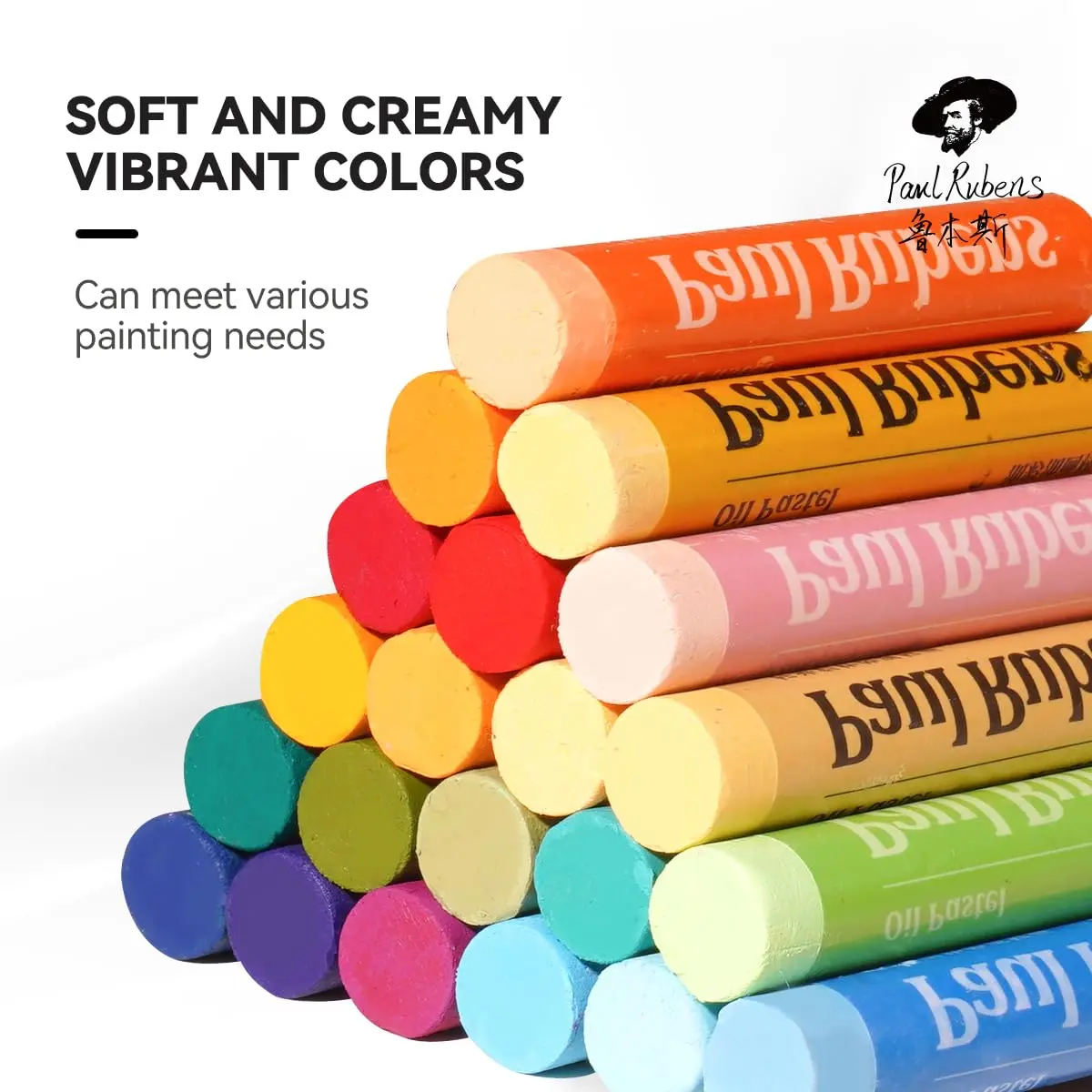 Paul Rubens Oil Pastels for Artists, 72 Floral Colors Soft Oil Pastel Set | Vibrant and Creamy Art Supplies - view 3