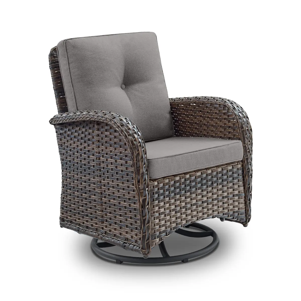 Artfurniz 2 in 1 Porch Glider Swivel Chair - Wicker Patio Furniture Outdoor Seating 300 Lb - view 5