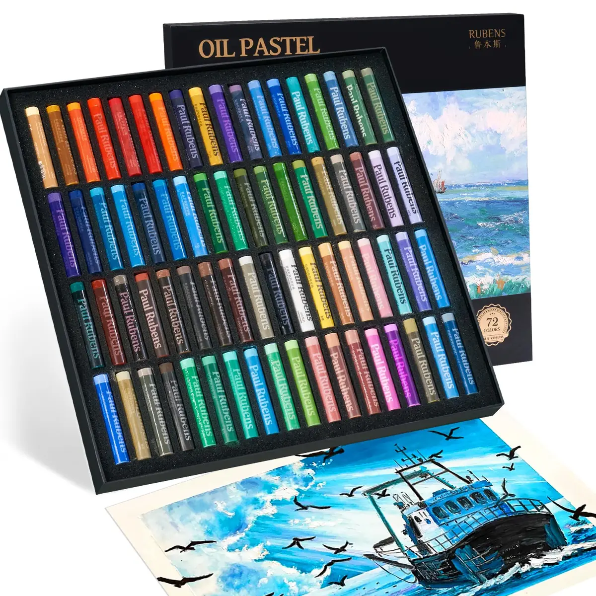 Paul Rubens Oil Pastels for Artists, 72 Landscape Colors | Vibrant & Creamy, Soft Oil Pastels for Sketching & Painting - main product image