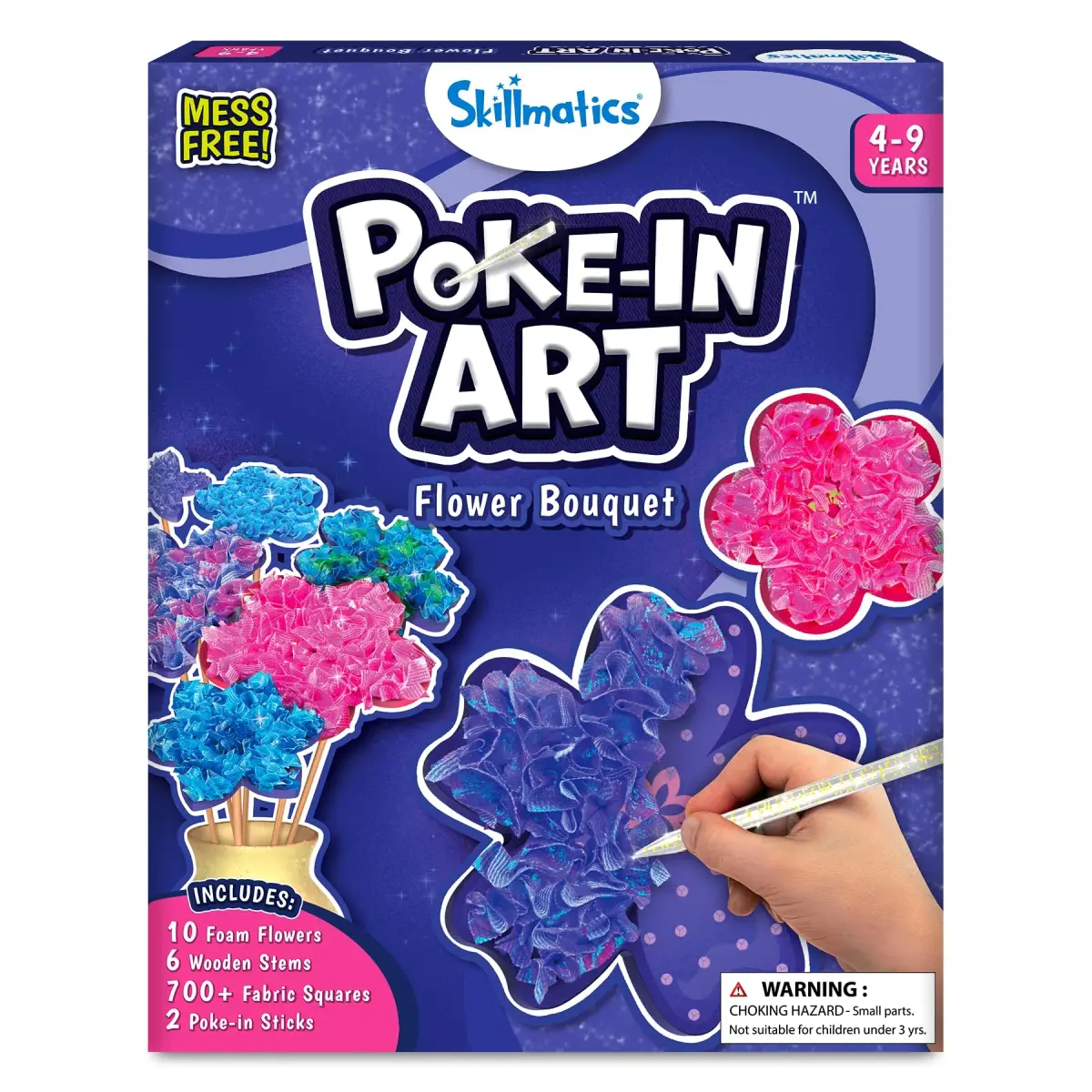 Skillmatics Poke-in Art Flower Bouquet Wood Craft Kit | Mess-Free DIY Decor for Kids Ages 4-9 - main product image