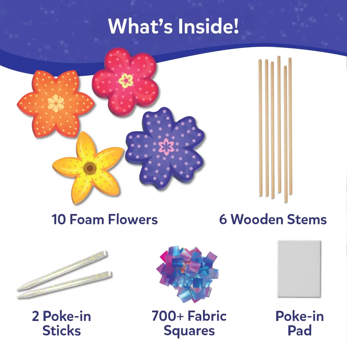 Skillmatics Poke-in Art Flower Bouquet Wood Craft Kit | Mess-Free DIY Decor for Kids Ages 4-9 - view 3