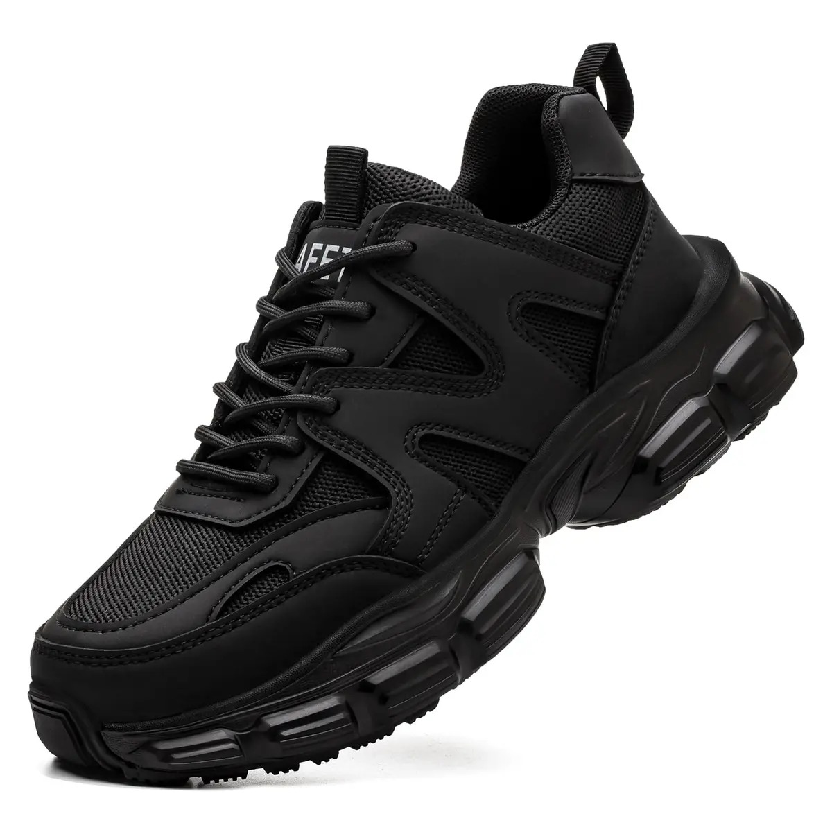 Hogent Steel Toe Shoes for Men & Women, Black Work Safety Sneakers 230g (8.1 oz) | Puncture-Proof Kevlar Midsole - main product image