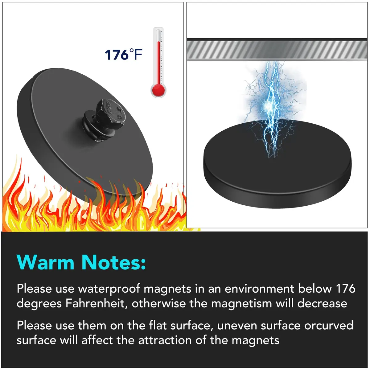 DIYMAG Rubber Coated Magnets 4 Pack | Strong Neodymium Base with M5 Studs for Light & Tool Mounting - view 5