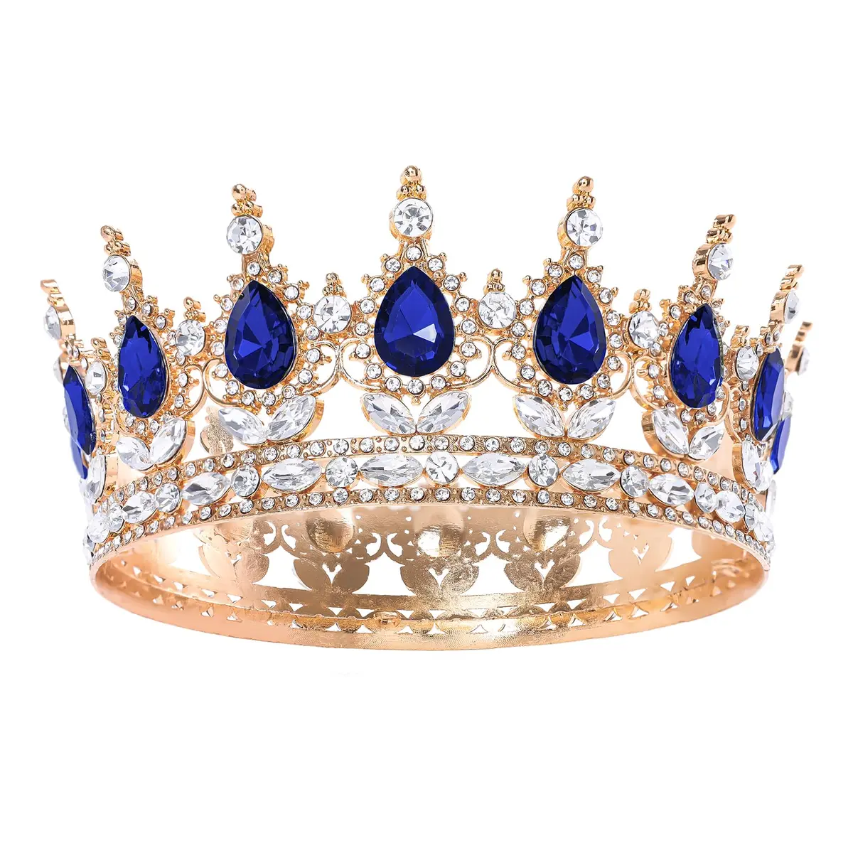 Feltent Queen Crown Princess Tiara for Women Birthday Cake Party | Elegant Crystal Headband (70-120 chars) - main product image
