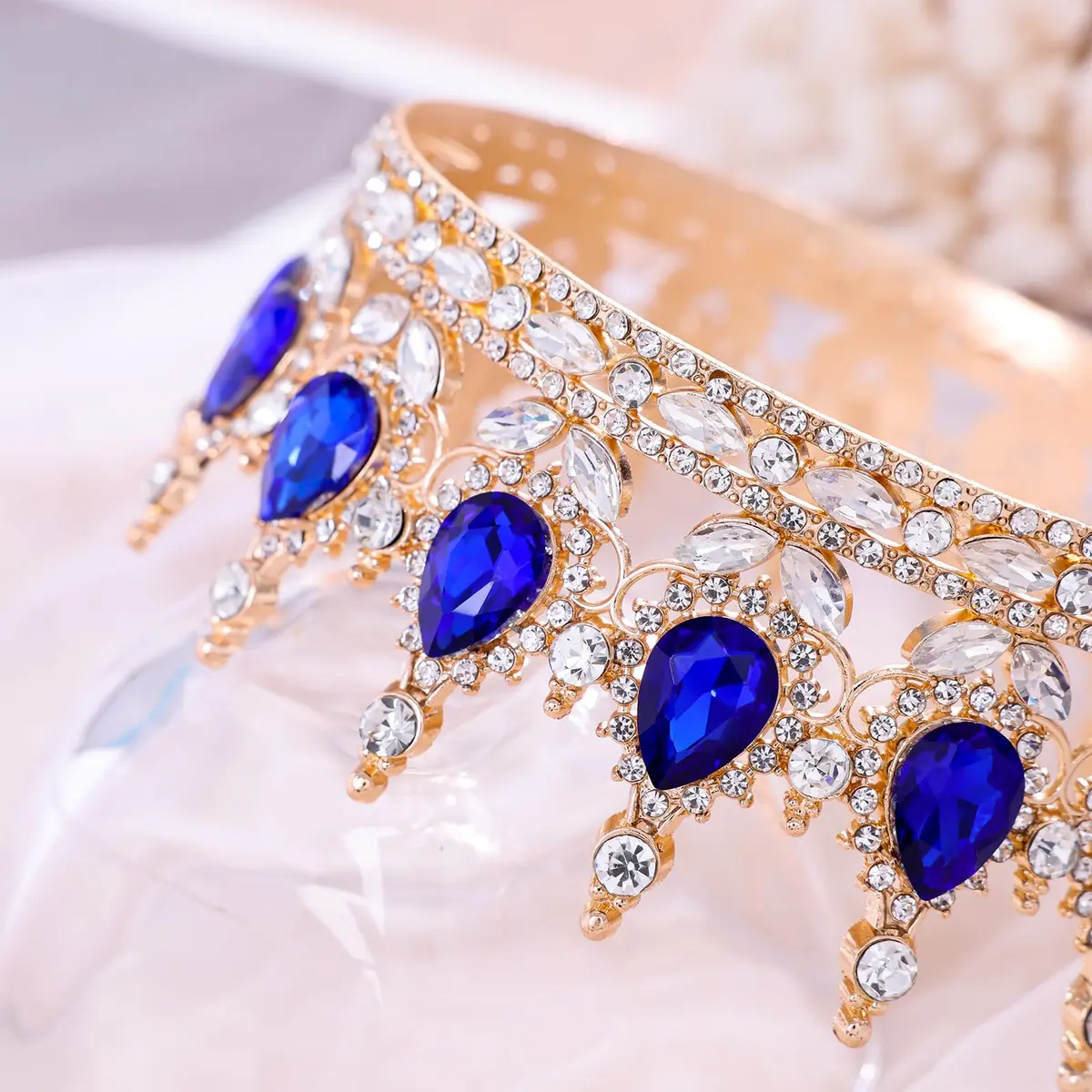 Feltent Queen Crown Princess Tiara for Women Birthday Cake Party | Elegant Crystal Headband (70-120 chars) - view 5