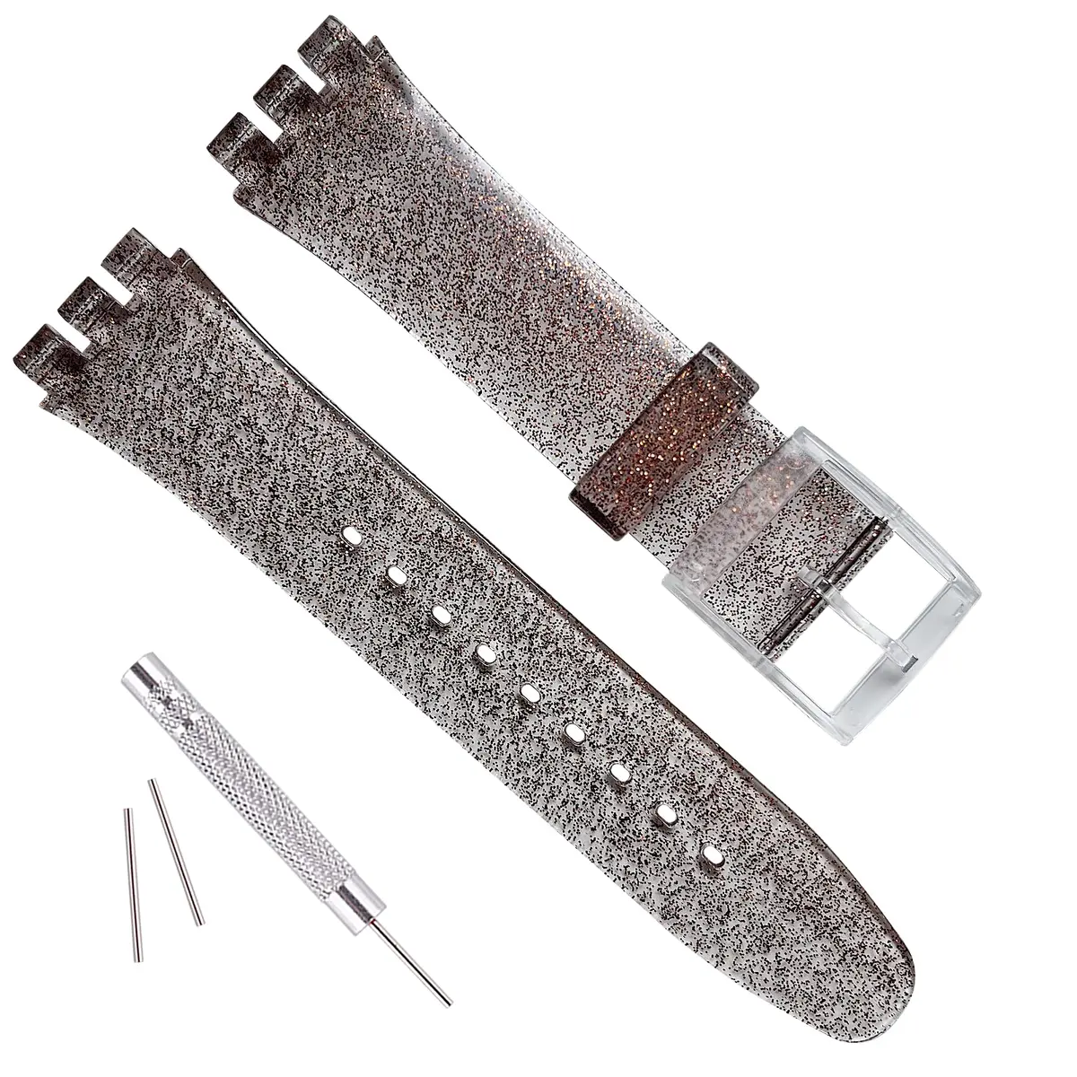 GREENOLIVE Silicone Rubber Watch Strap/Watch Band Replacement for Swatch (20mm) | Waterproof, Skin-Friendly, Easy Install - main product image