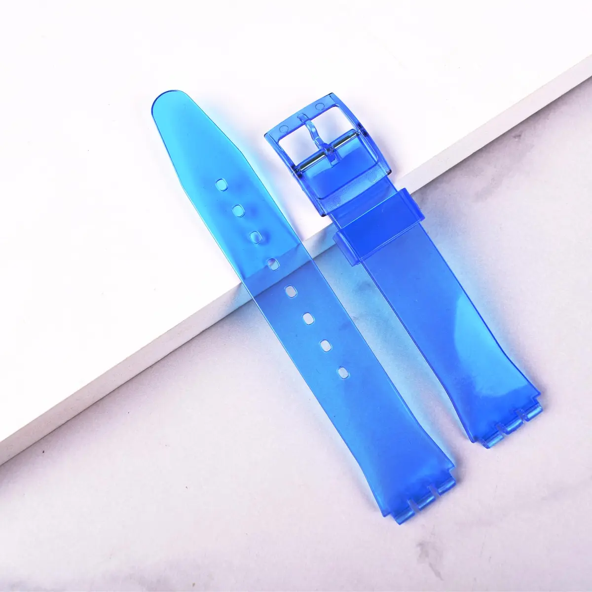 GREENOLIVE Silicone Rubber Watch Strap/Watch Band Replacement for Swatch (19mm, Lucency Dark Blue) | Durable, Skin-Friendly & Water-Resistant - view 7