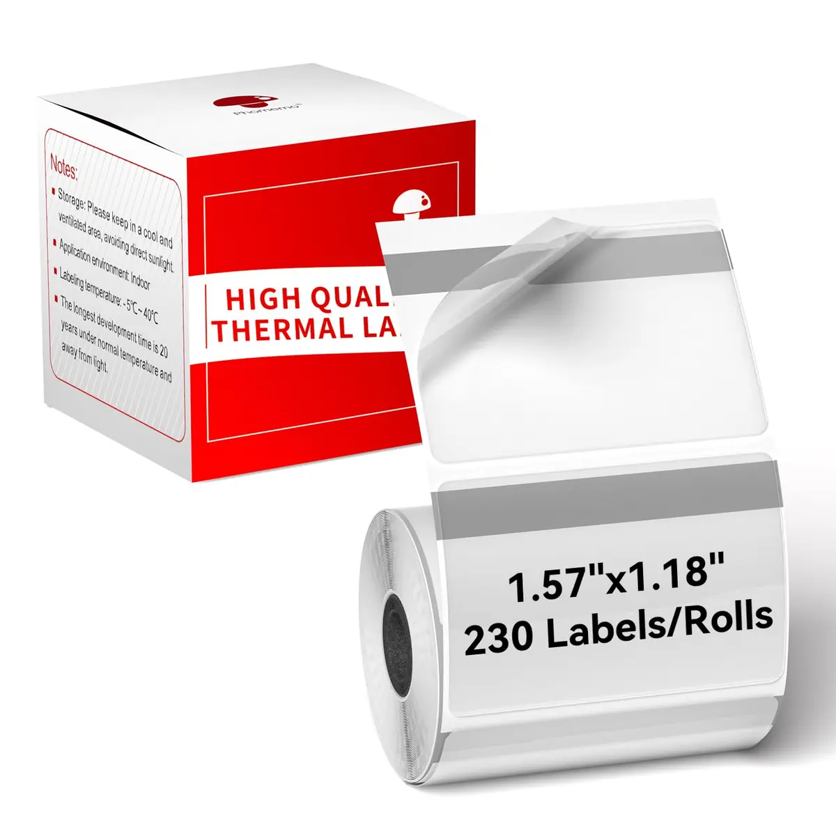 Phomemo Transparent Thermal Labels 230PCS | Waterproof, Oil-Resistant, Compatible with M110/M220 - main product image