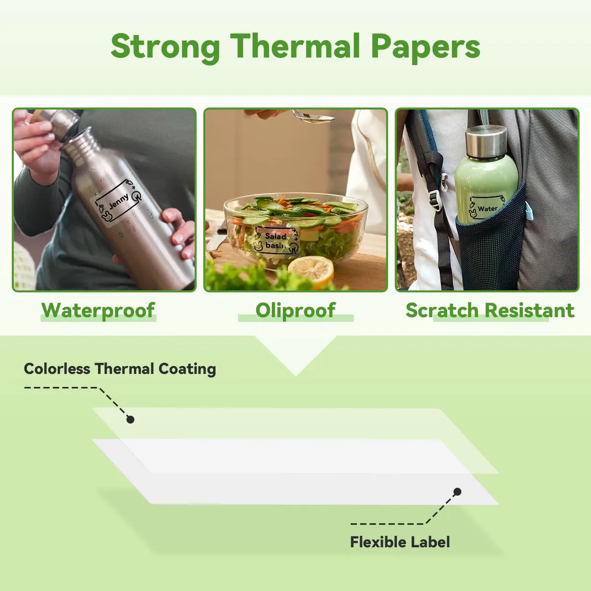 Phomemo Transparent Thermal Labels 230PCS | Waterproof, Oil-Resistant, Compatible with M110/M220 - view 3