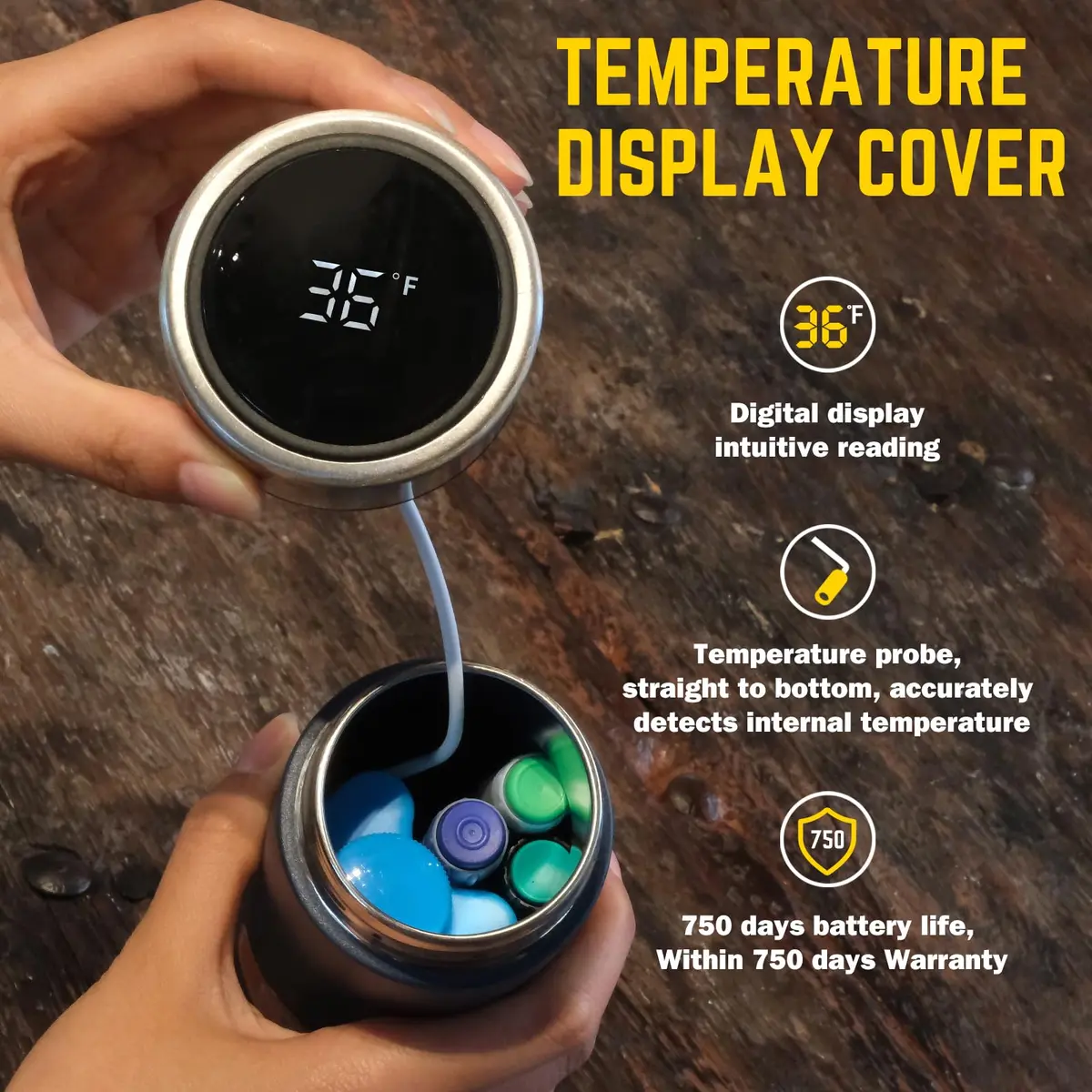 DISONCARE Odyssey 60H Insulin Cooler Travel Case Digital Display Navy Blue | TSA Approved Portable Medicine Cooler (70-120c) - view 2