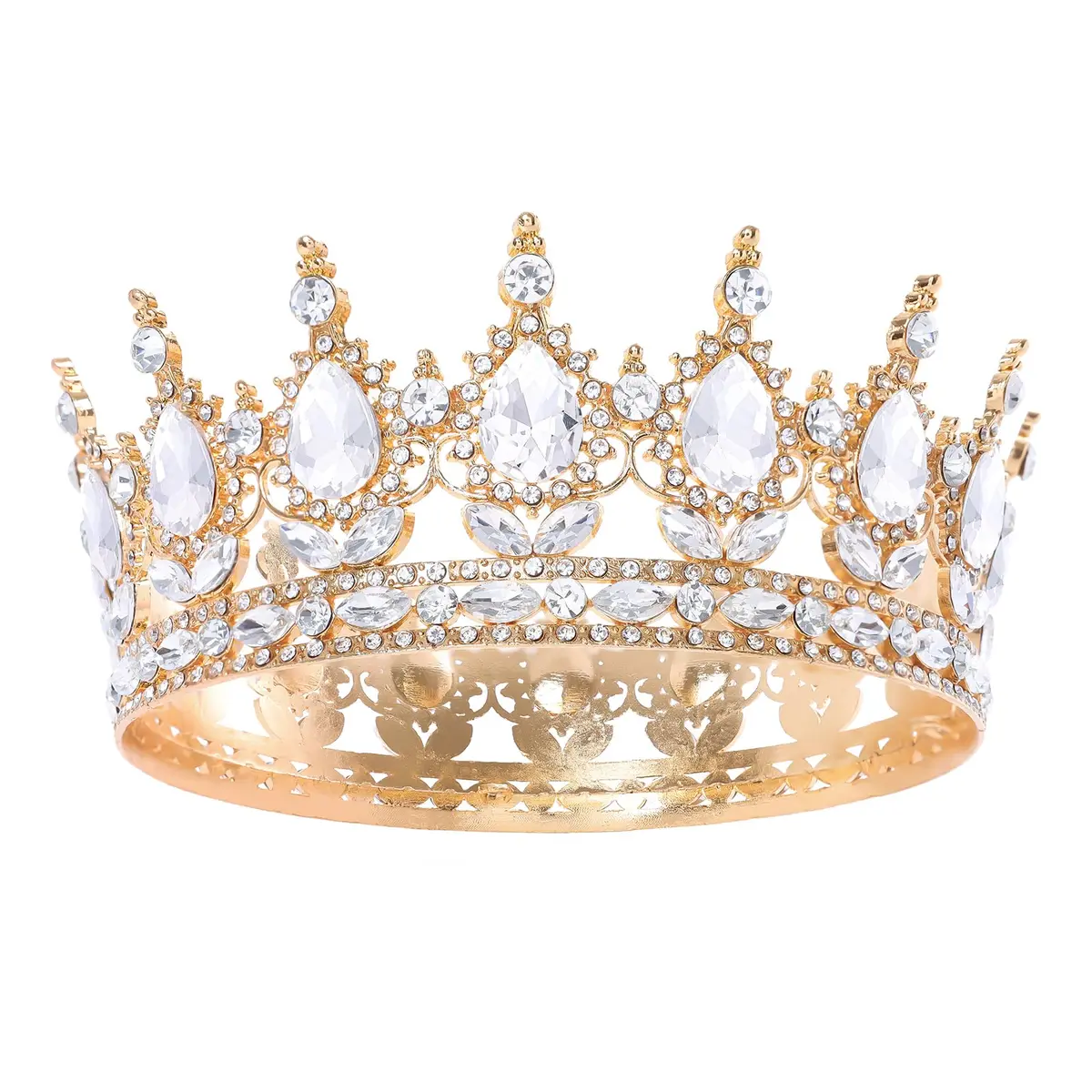 Feltent Queen Crown Princess Tiara for Women Birthday Cake Party | Elegant Rhinestone Headband - main product image