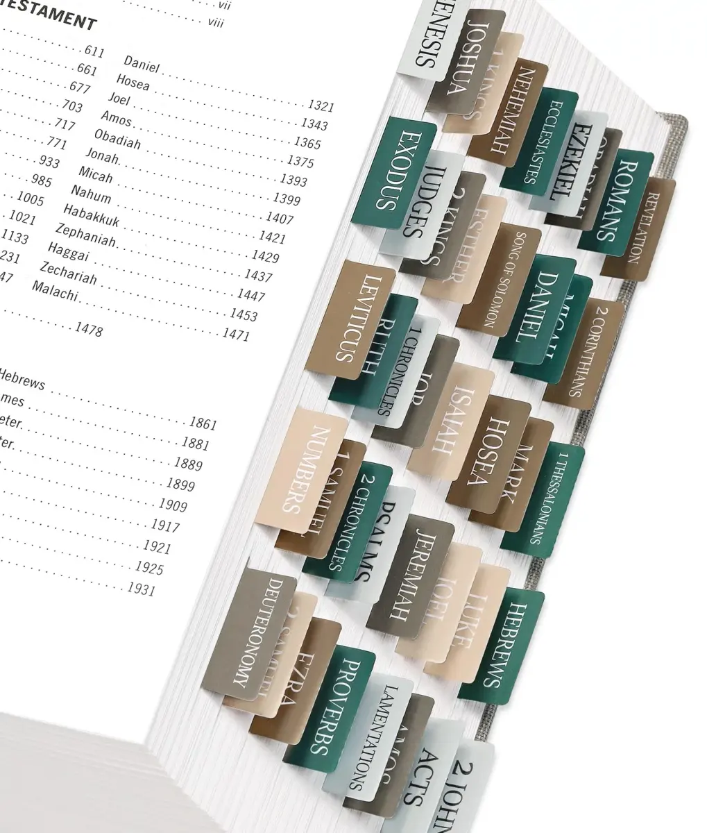 Taja Bible Tabs, Large Print Index Tabs for Old & New Testament, 75 Tabs | Boho-Inspired Design - main product image