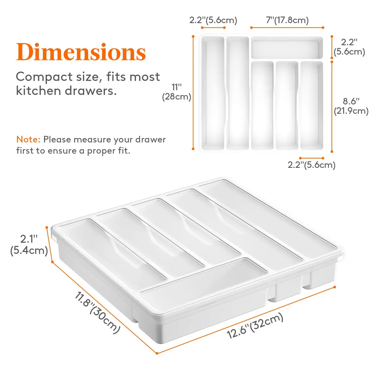 Lifewit Silverware Organizer with Lid, 12.6" x 11.8" | Dust-Free Cutlery Storage (70-120c) - view 4