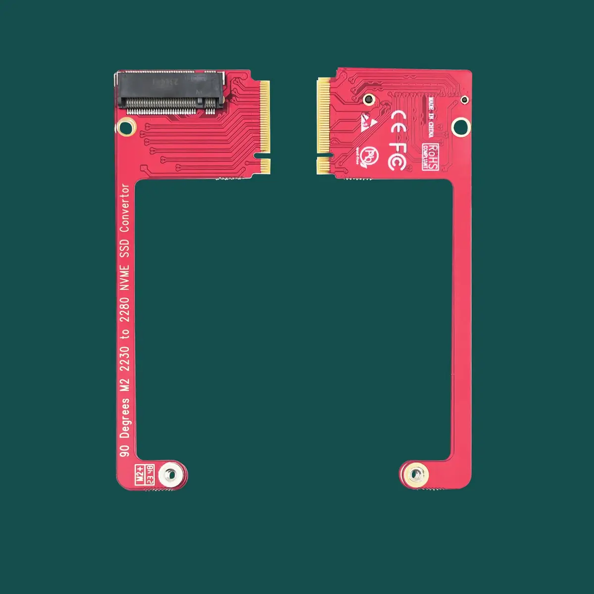 LinksTek ASC-3080 NVME SSD Convertor for ROG Ally Gaming Handheld, Expand M2 2230 Type SSD to M2 2280 Type SSD with 90 Degree Conversion - view 5