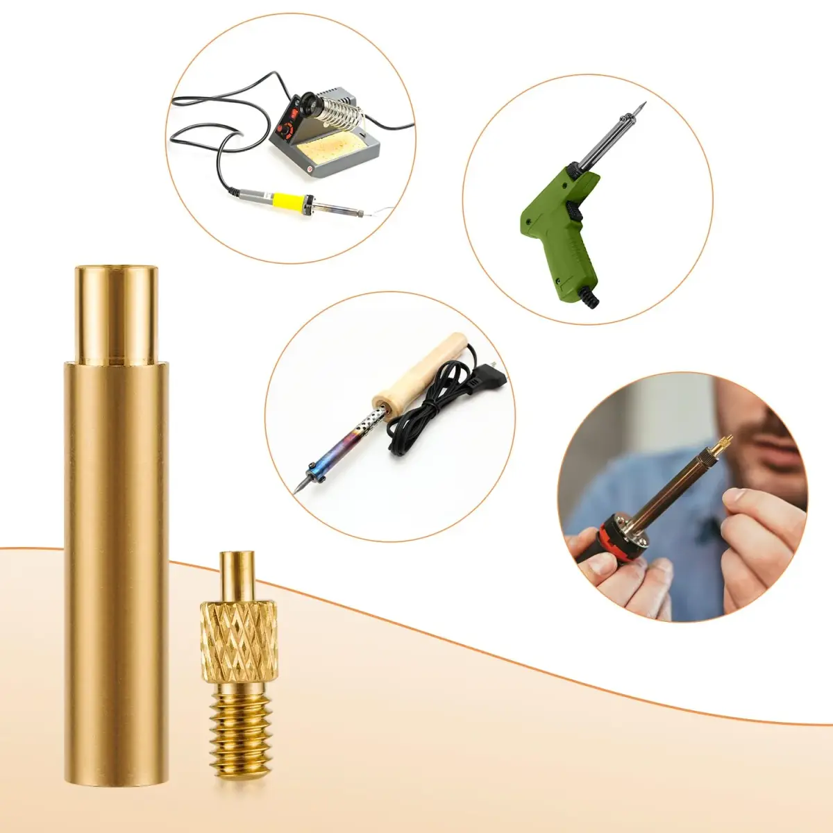 PEUTIER 120pcs M3 Brass Nuts for 3D Printing | Heat Set Insert Nuts with Solder Adapter - view 6