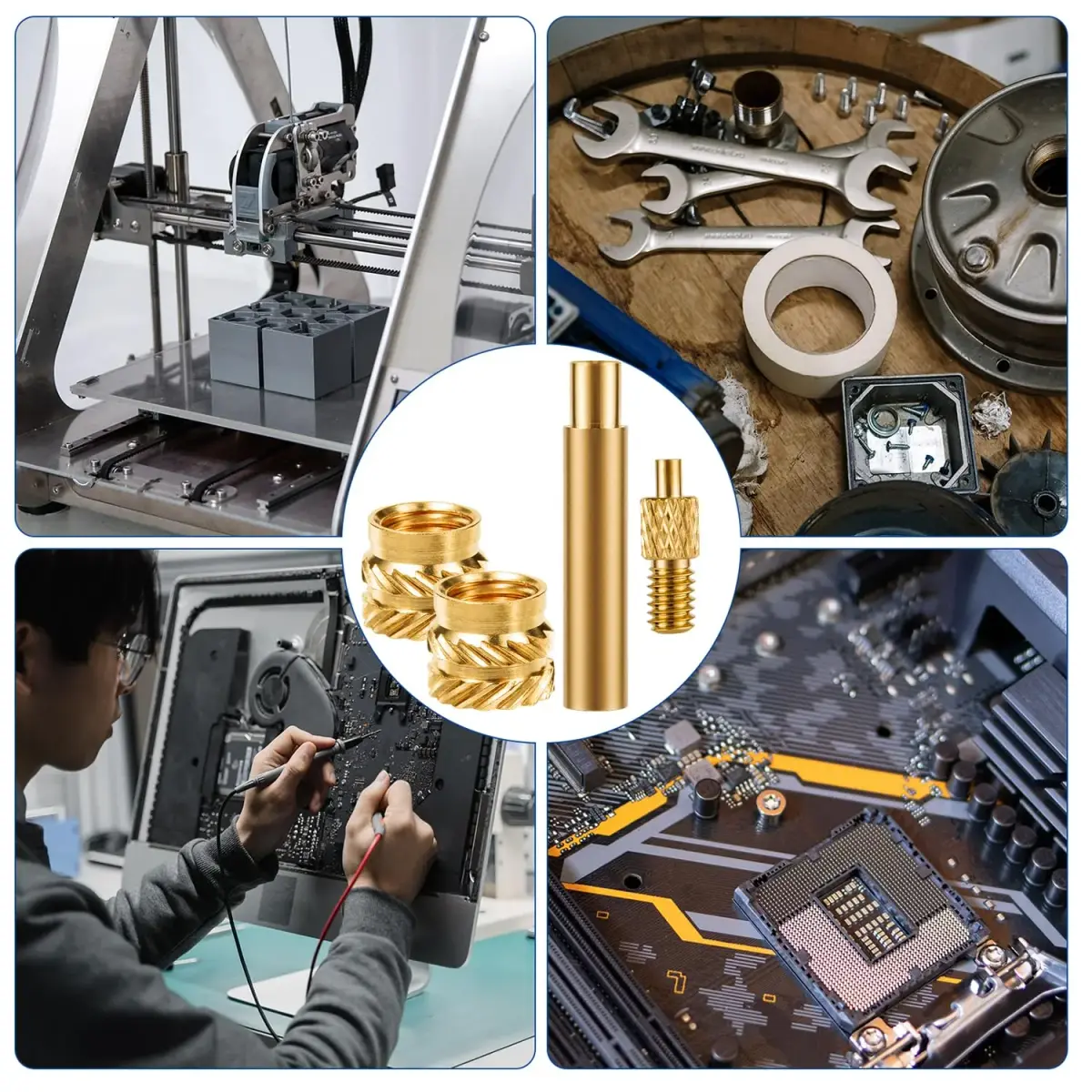PEUTIER 120pcs M3 Brass Nuts for 3D Printing | Heat Set Insert Nuts with Solder Adapter - view 7