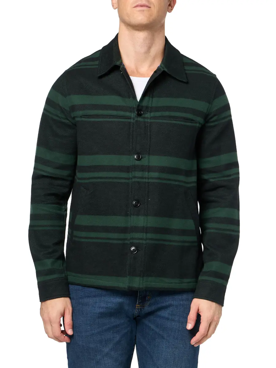 Paul Smith Long Sleeve Shirt Jacket Bottle Green | Regular Fit Cotton - main product image