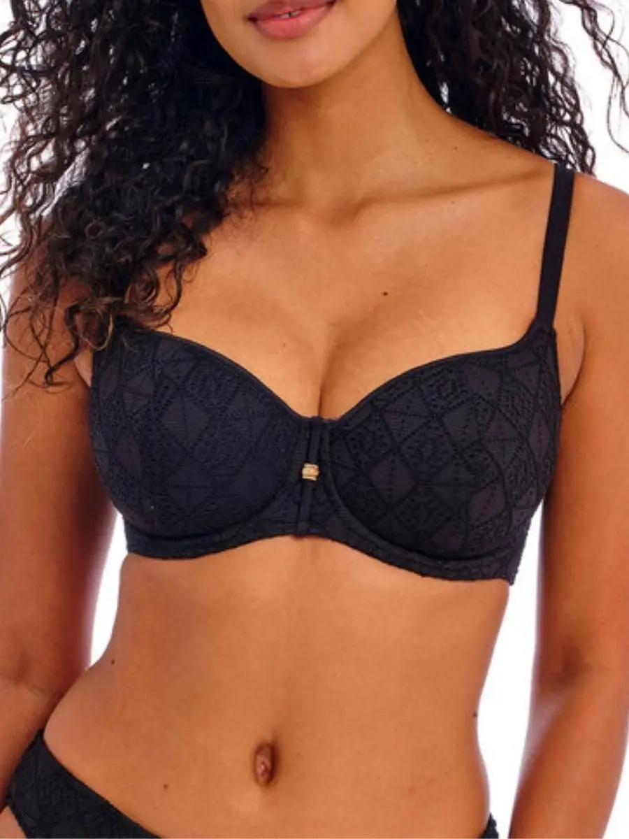 Freya Swim Nomad Nights Underwire Sweetheart Bikini Top | Supportive, Boho Crochet Overlay, UK Sizing (70-120c) - main product image