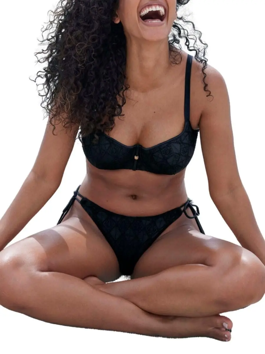Freya Swim Nomad Nights Underwire Sweetheart Bikini Top | Supportive, Boho Crochet Overlay, UK Sizing (70-120c) - view 6
