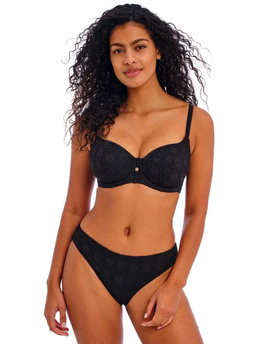 Freya Swim Women's Nomad Nights Bikini Bottom | Flattering Low Rise, Black, Polyester Blend (Large) - view 6