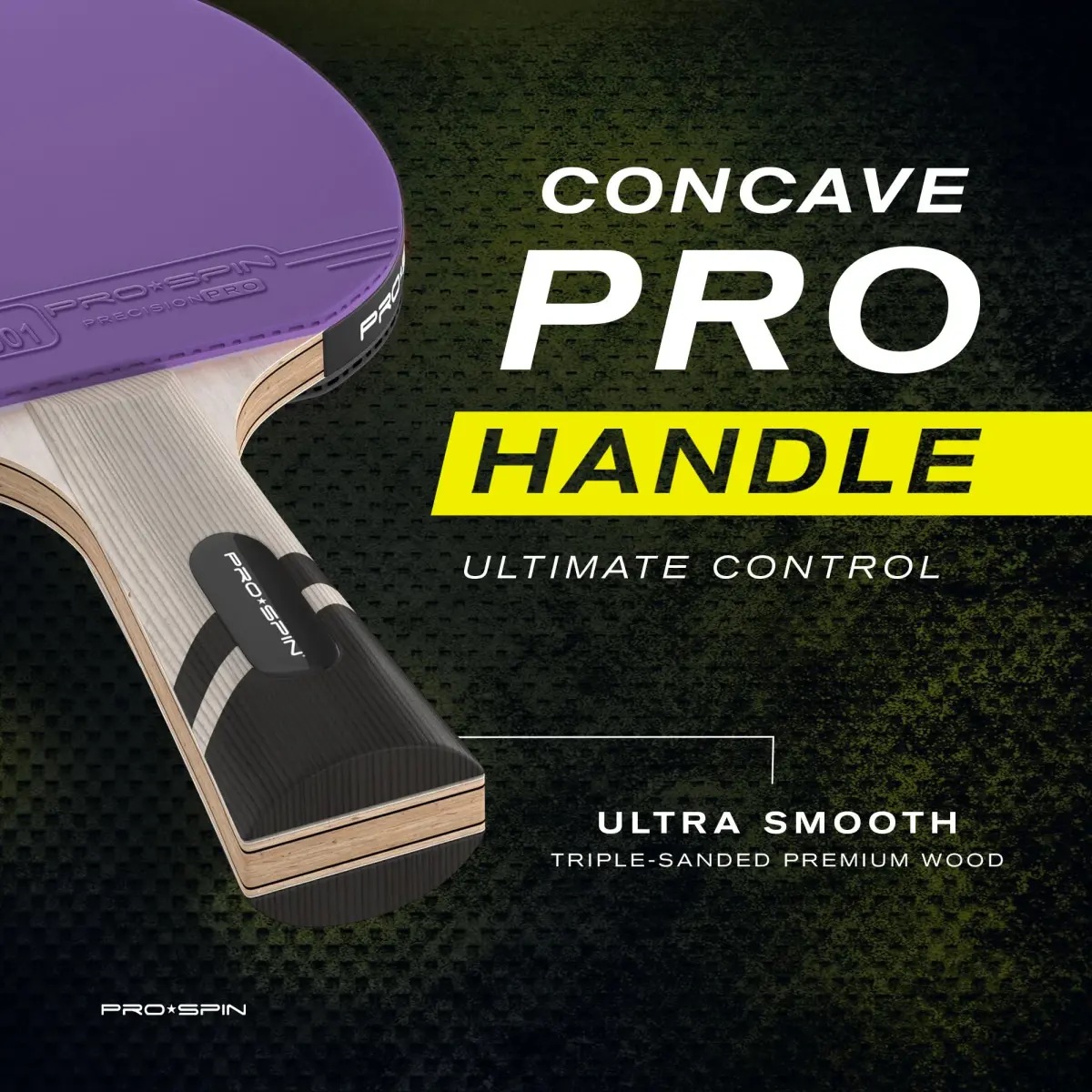 PRO-SPIN Carbon Fiber Table Tennis Rackets | 7-Ply Blade, 2.0mm Sponge, ITTF Approved Rubber (2-Pack, Blue/Violet) - view 4