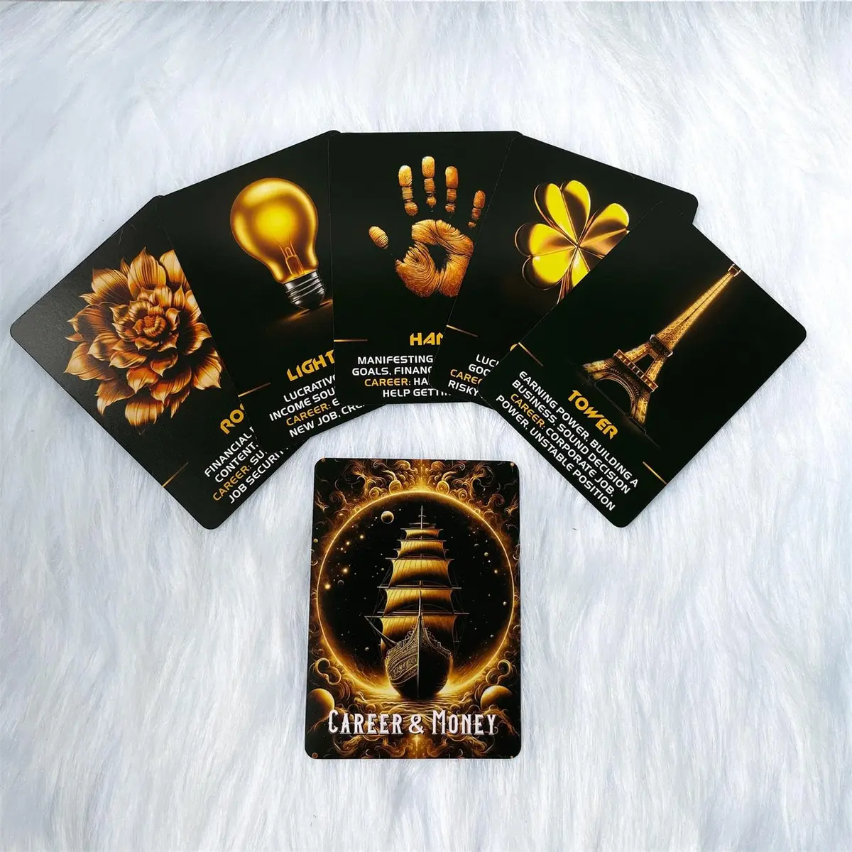 ZHQGYN Manifest Success Career and Money Oracle Deck 3.42" x 4.72" | Law of Attraction Guidance - view 5