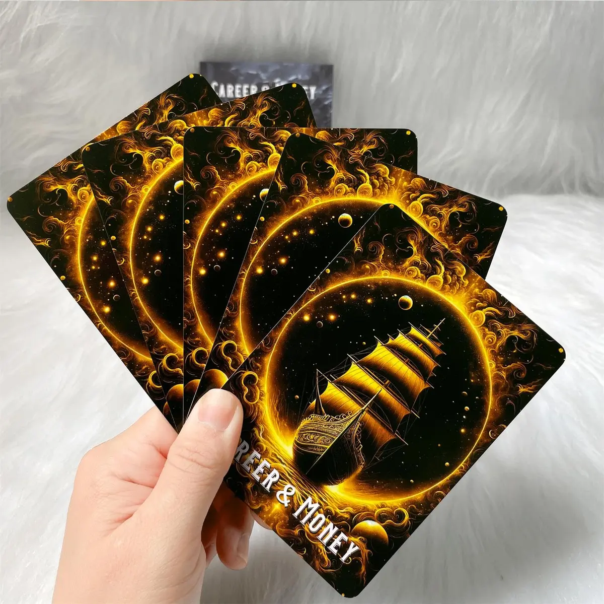 ZHQGYN Manifest Success Career and Money Oracle Deck 3.42" x 4.72" | Law of Attraction Guidance - view 3