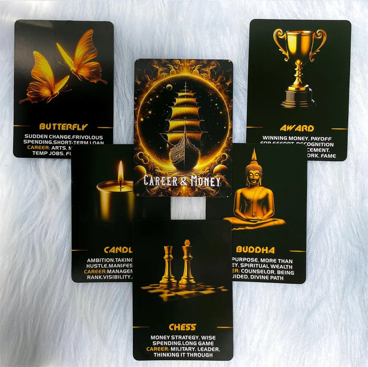 ZHQGYN Manifest Success Career and Money Oracle Deck 3.42" x 4.72" | Law of Attraction Guidance - view 4