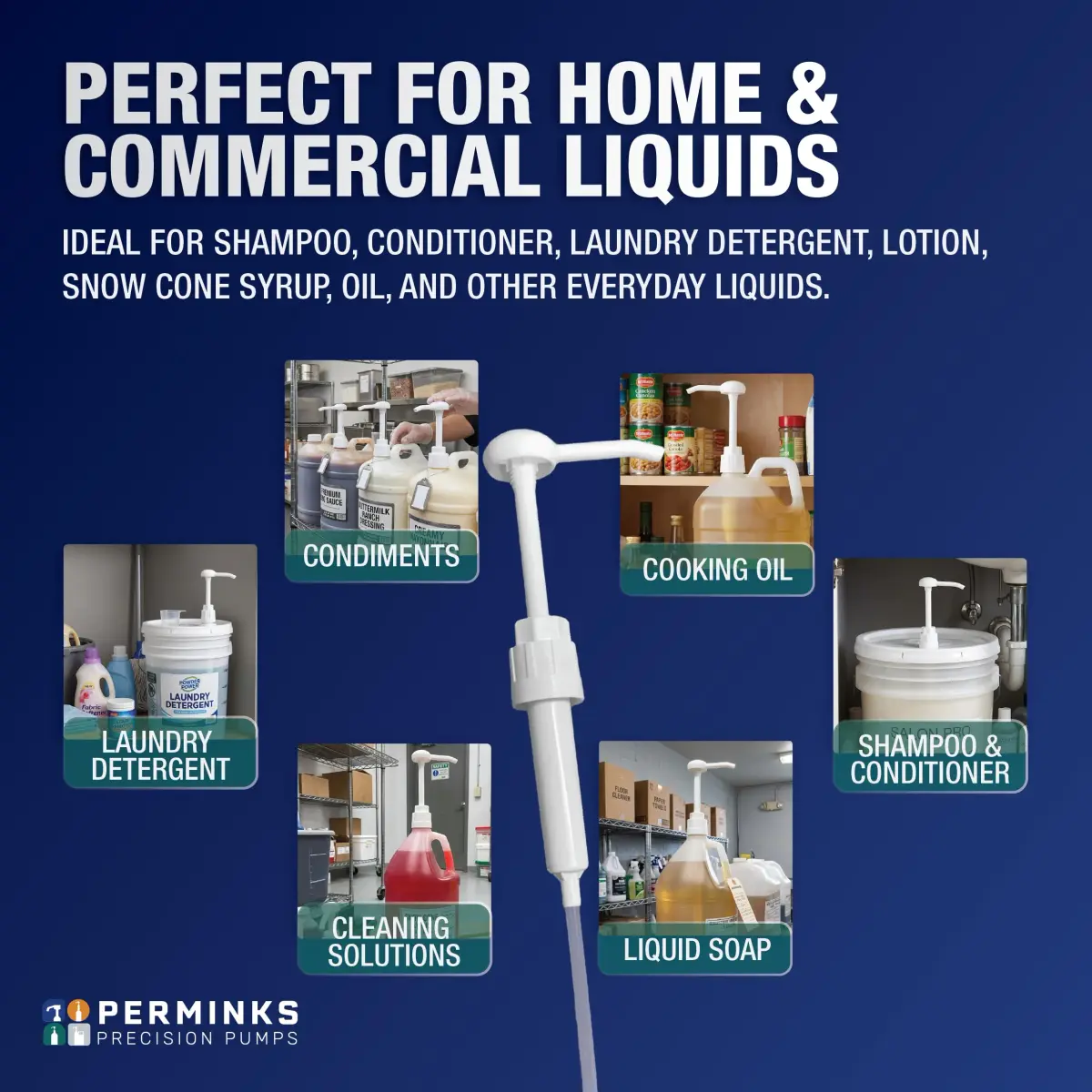 PERMINKS 5 Gallon Pump Dispenser (18.9 L / 12-Pack) | Dispenses Liquids from Buckets & Jugs - view 5