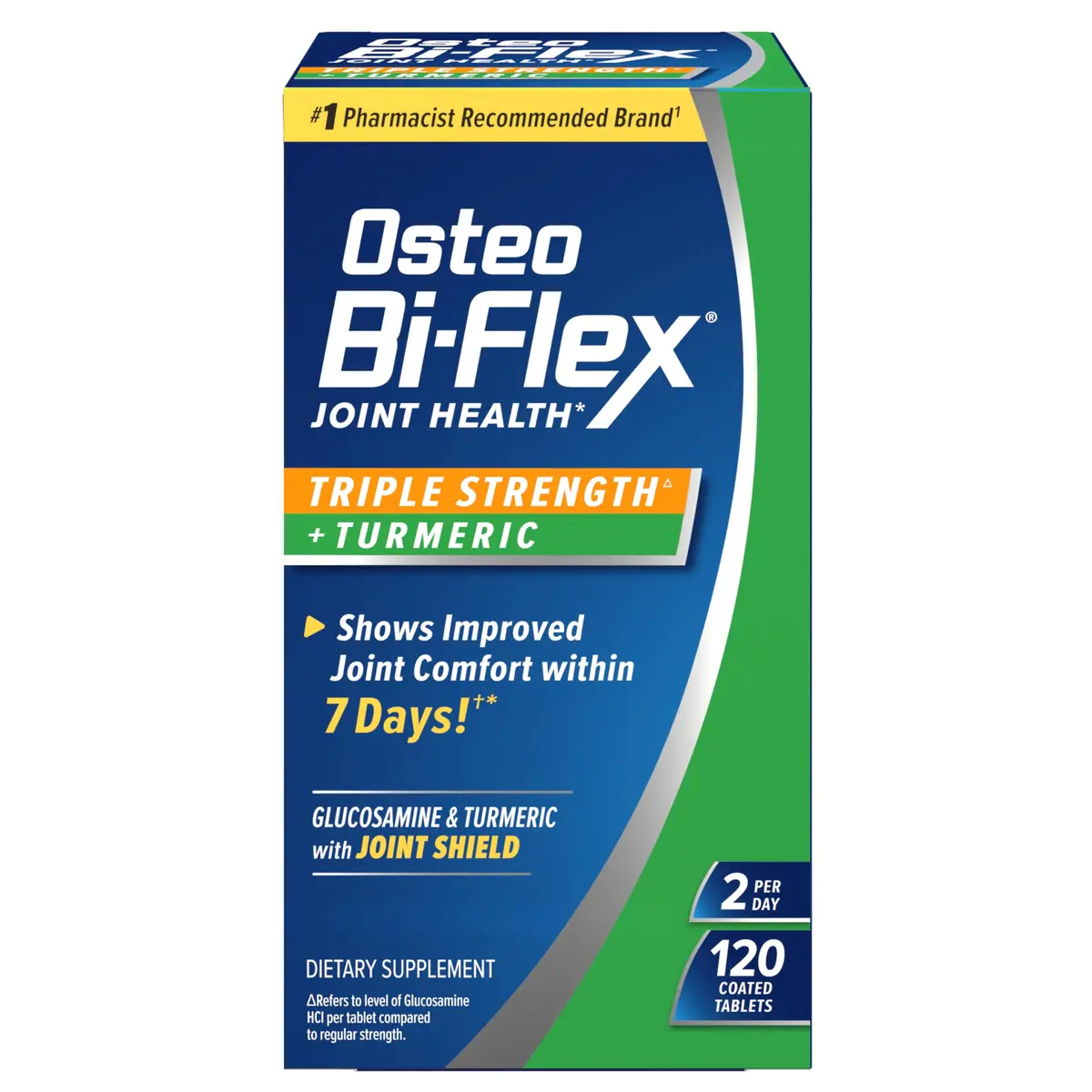 Osteo Bi-Flex Glucosamine Triple Strength Plus Turmeric Supplement, 120 Ct | Supports Joint Comfort & Mobility - main product image