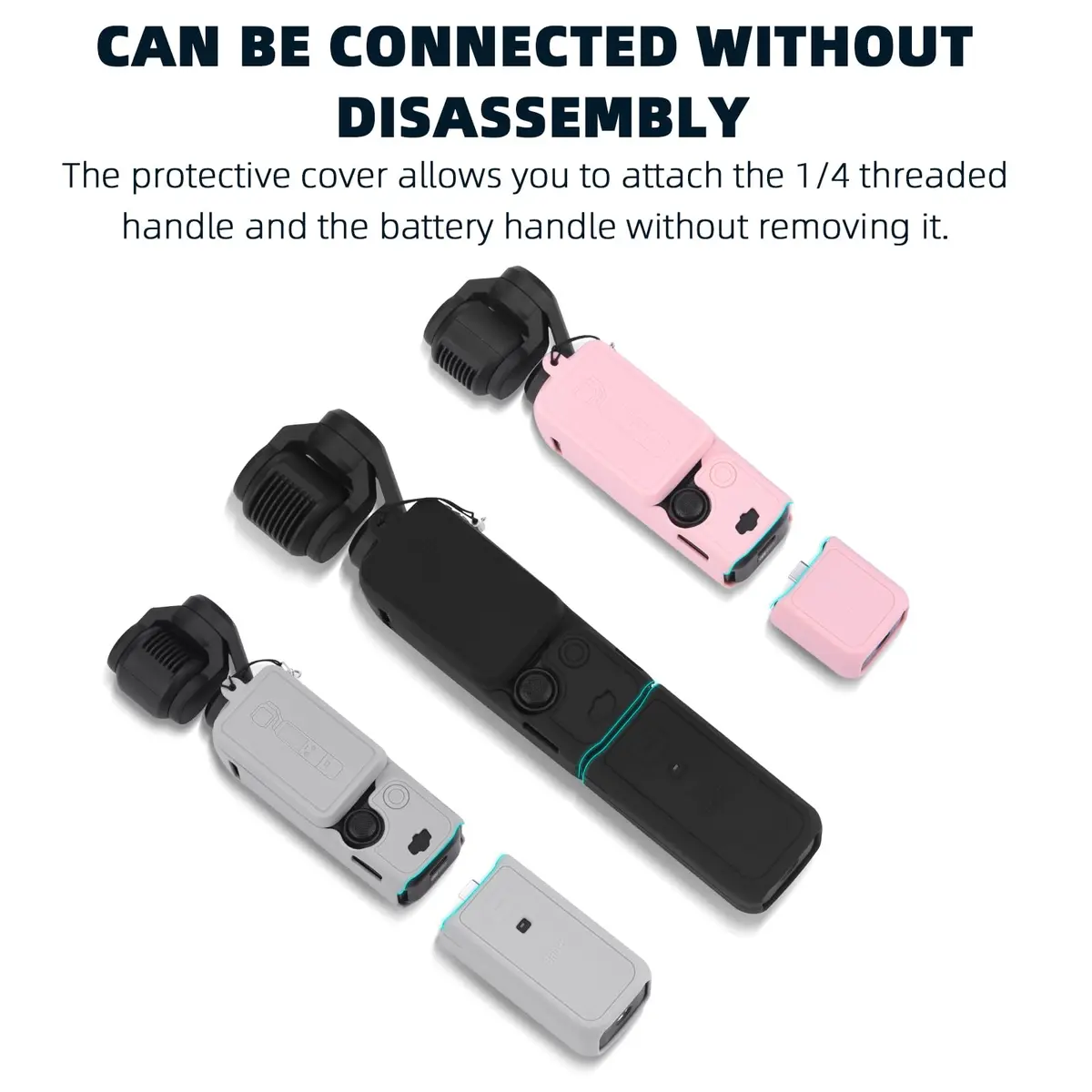 BRDRC Pocket 3 Silicone Cover for DJI OSMO Pocket 3 | Scratch-Resistant Skin & Anti-Loss Strap - view 8
