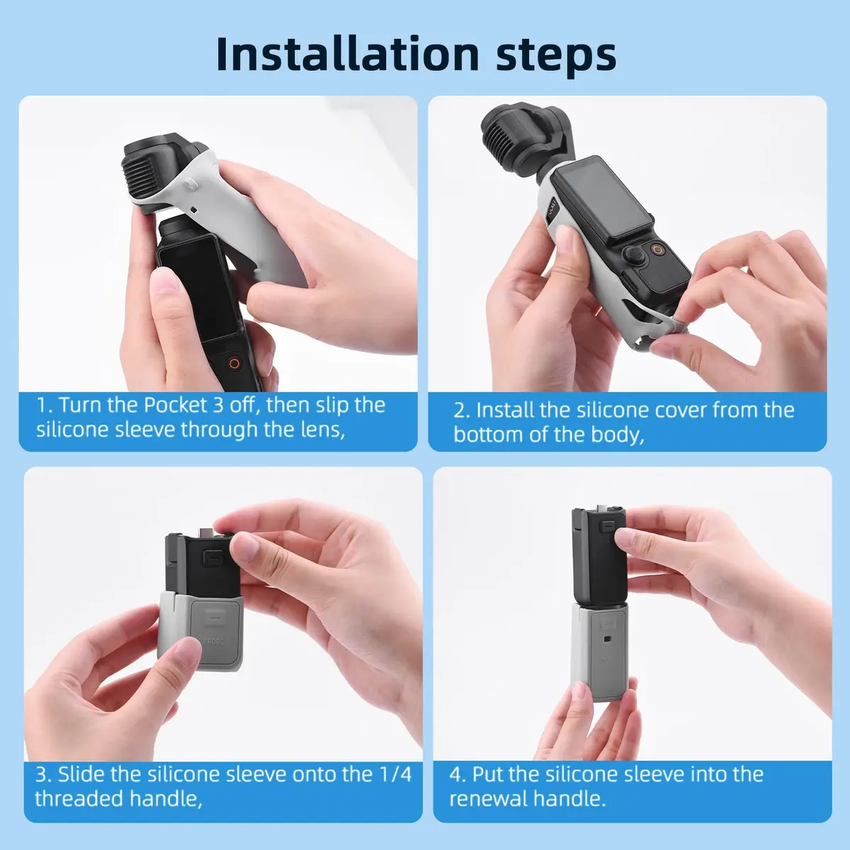 BRDRC Pocket 3 Silicone Cover for DJI OSMO Pocket 3 | Scratch-Resistant & Stylish - view 7