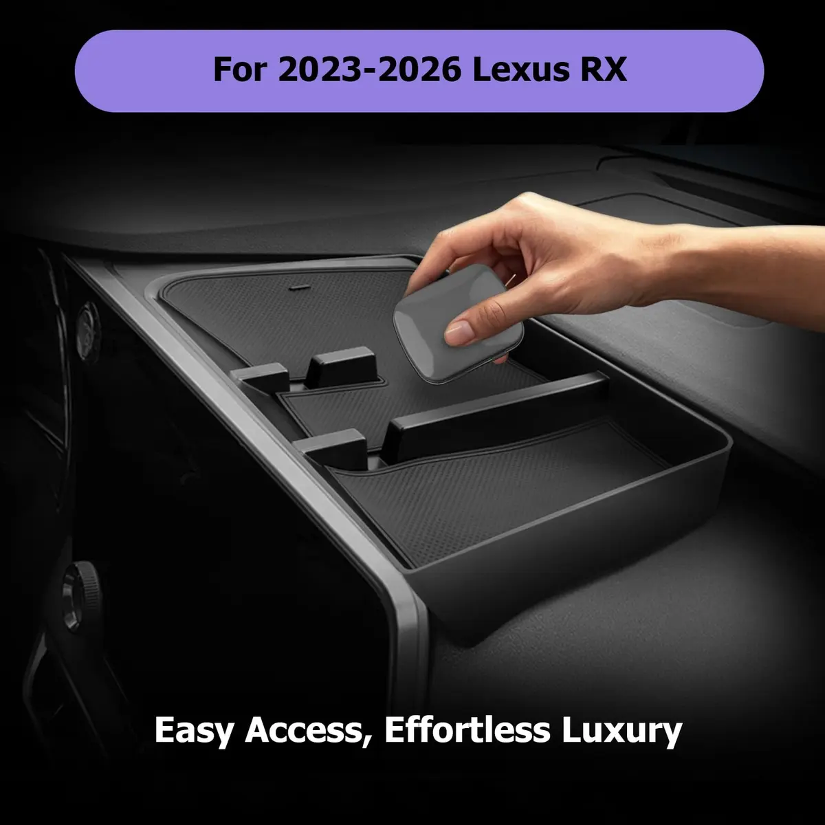LUWU Dashboard Console Organizer for 2023-2026 Lexus RX350 RX450H RX500H | Maximize Storage & Keep Tidy - view 7