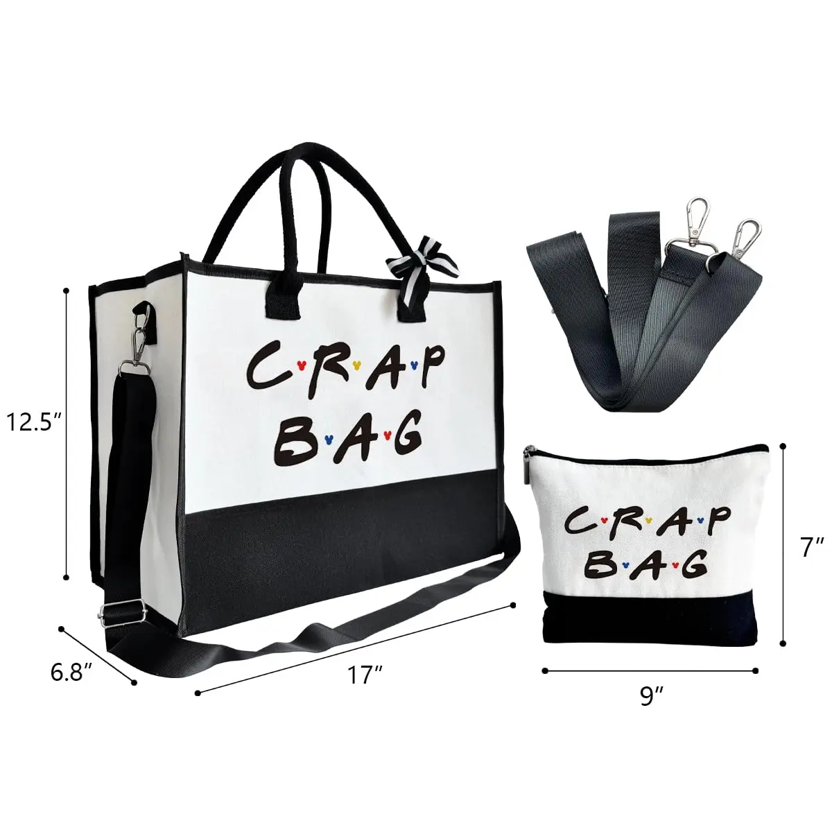 SUSZDOU Crap Bag - Gifts for Women - Initial Jute Tote & Makeup Bag 17x12.6x7.9in | Reusable Grocery Tote & Gift - view 4