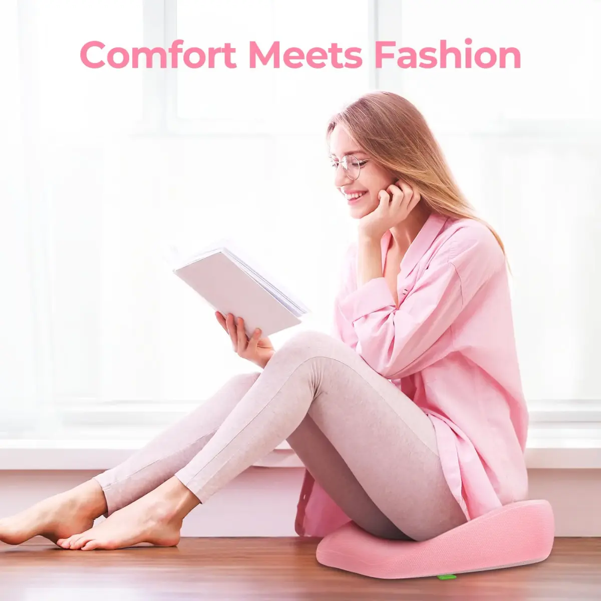 AUVON Donut Seat Cushion for Tailbone Pain Relief, Orthopedic Memory Foam Coccyx Pillow 42cm x 41cm (17.2''L x 16.2''W) - view 5