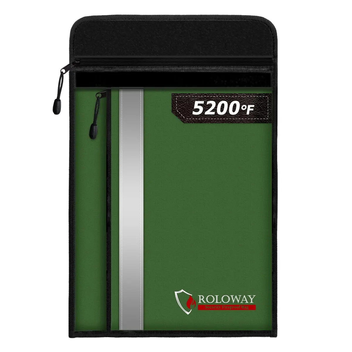 ROLOWAY Fireproof Document Bag 15.5 x 11.5 inch | 5200°F Heat Insulation & Water Resistance - main product image