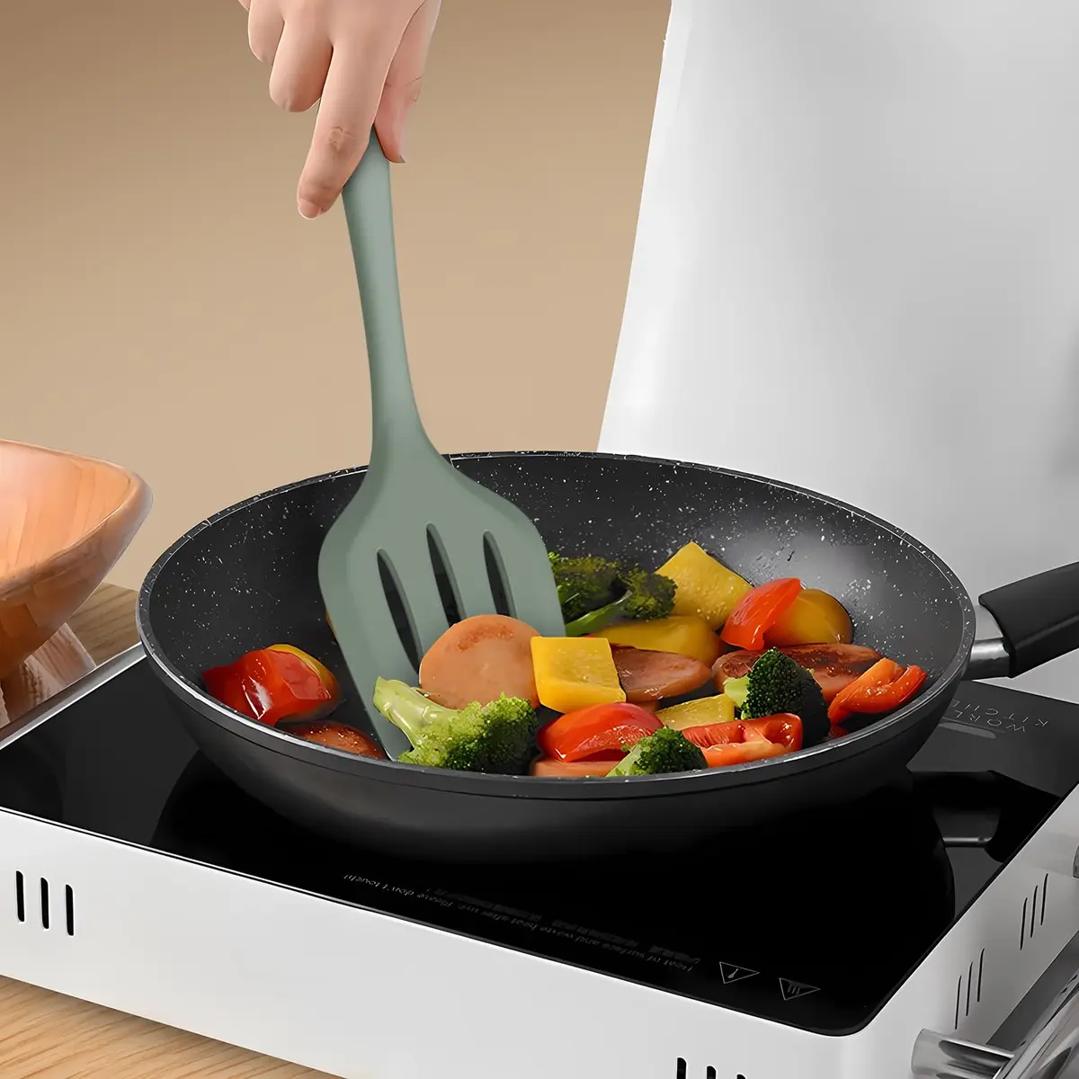 AOTHOD Silicone Cooking Utensils Set - Heat Resistant 446°F | BPA Free Kitchen Gadgets - view 4