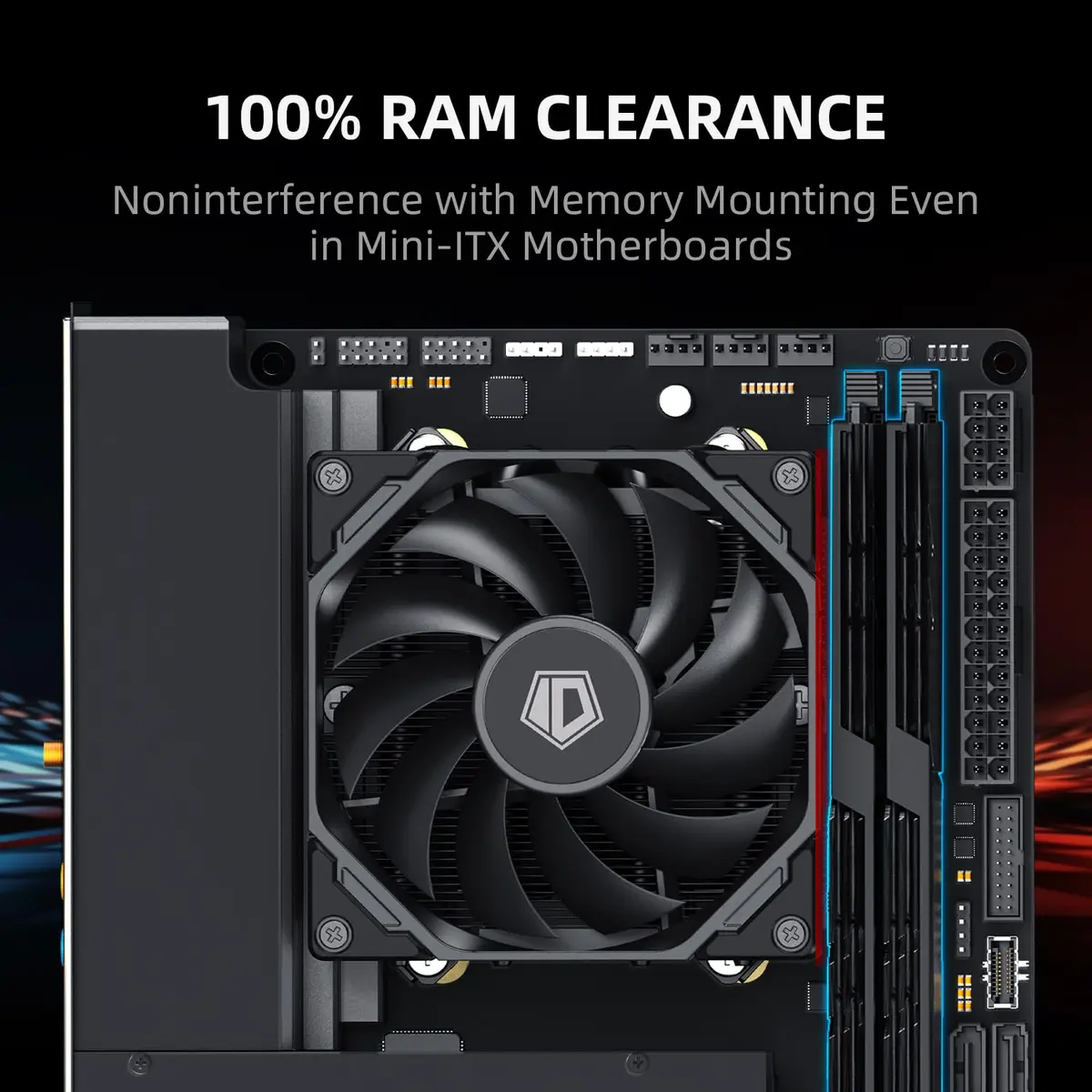 ID-COOLING IS-40-XT Black 47mm Low Profile CPU Cooler | 4 Heatpipes, Support Intel & AMD Sockets - view 4