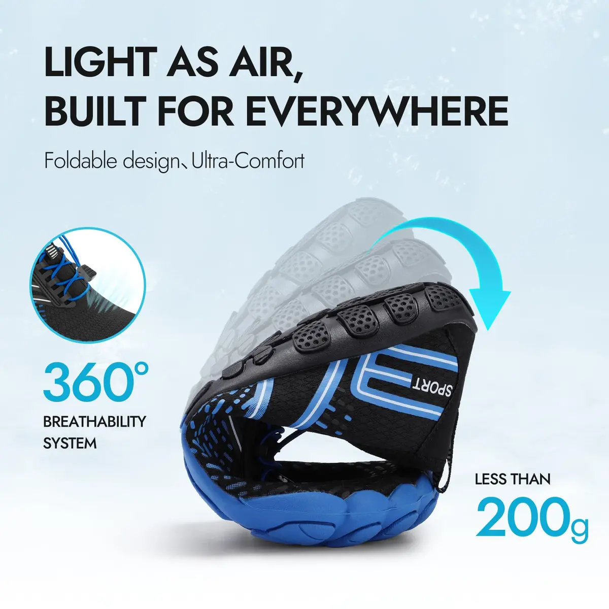 ATHMILE Water Shoes for Women Men Beach Swim Pool Quick Dry | Anti-slip Toe Cap - view 5