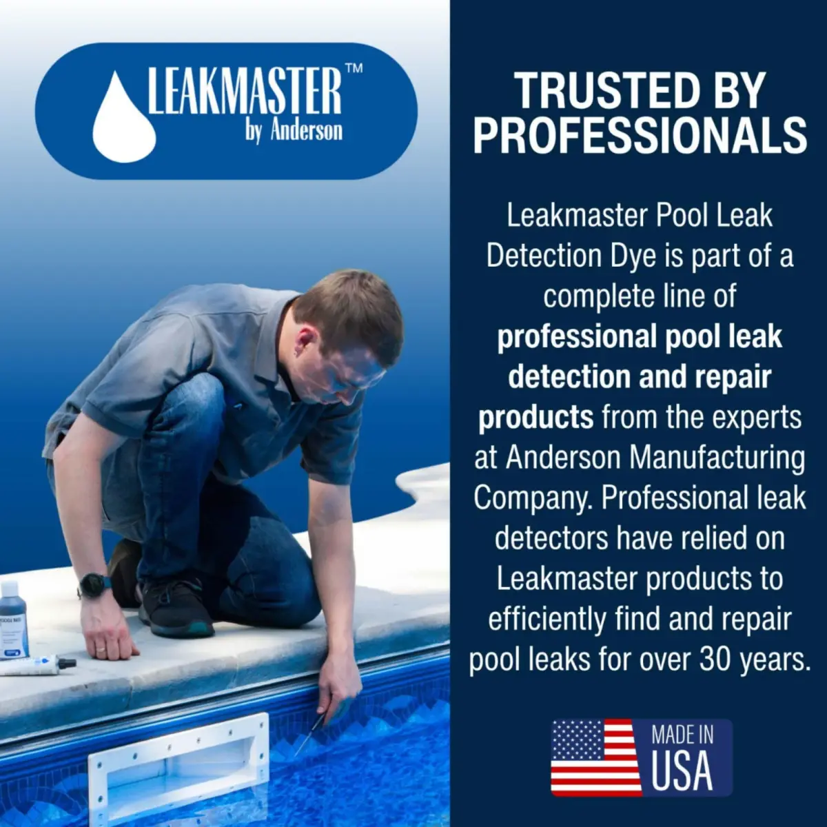 Leakmaster Pool Leak Detection Kit – 8 oz Blue Dye with Reusable Syringe – 492ml (16 fl oz) Total | Professional Water Tracing Tool (2 Pack) - view 7