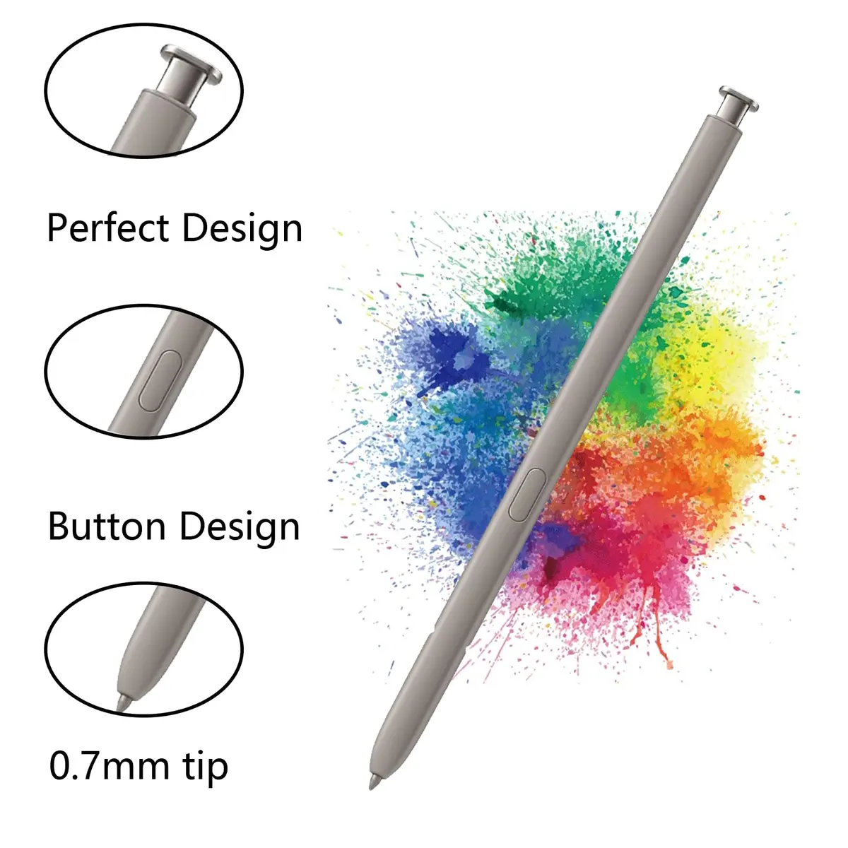CaoXiong S24 Ultra S Pen Replacement for Samsung Galaxy S24 Ultra Stylus (Light Gray) | Aluminum Stylus Pen for Touch Screens - view 2