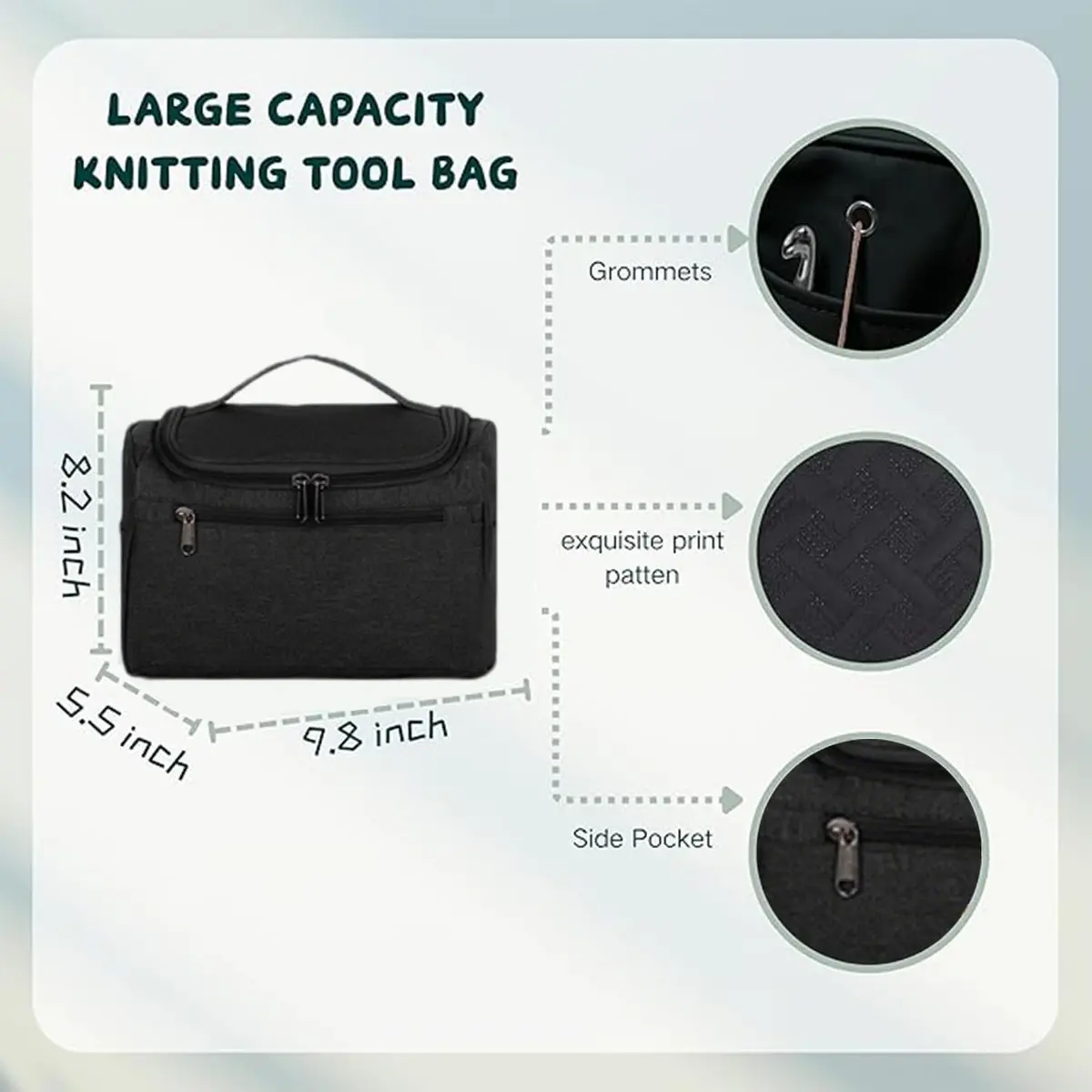 Yarniss Complete Crochet Kit for Beginners | 12 Ergonomic Hooks, 15 Yarn Colors, Storage Bag - view 5