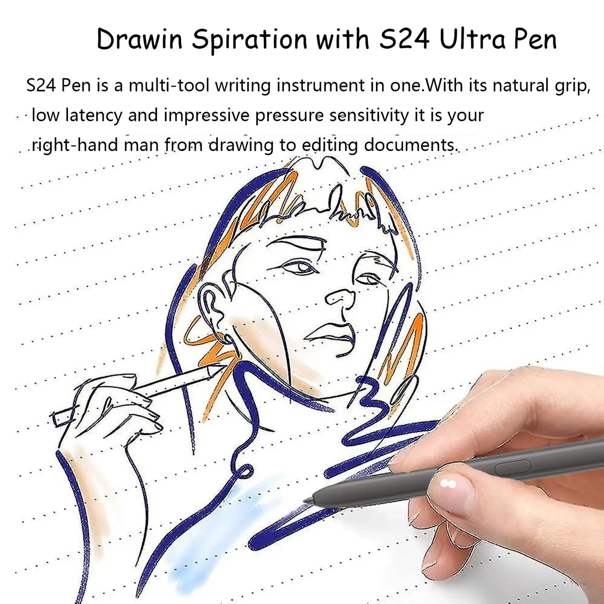 CaoXiong S24 Ultra S Pen Replacement for Samsung Galaxy S24 Ultra Stylus, Dark Gray | Aluminum Stylus Pen for Touch Screens - view 3